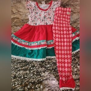 Wildflowers Red and Green Kids Matching Set